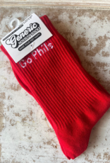 SERENDIPITY Phillies "Go Phils" Socks in Red