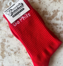 SERENDIPITY Phillies "Go Phils" Socks in Red