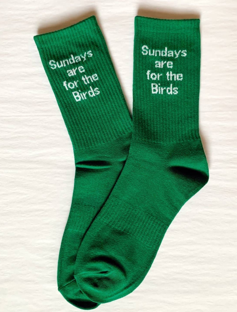 SERENDIPITY Eagles "Sundays Are For The Birds" Socks in Green