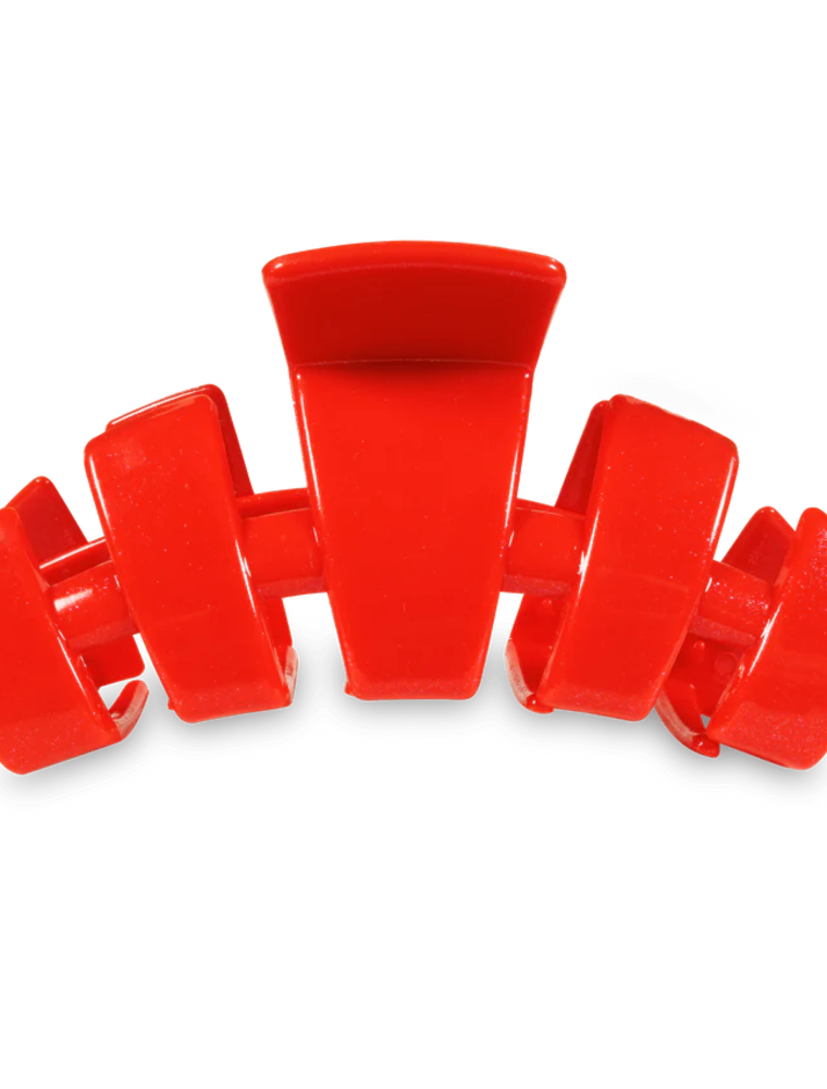 TELETIES Large Classic Claw Hair Clip in Rudolph Red