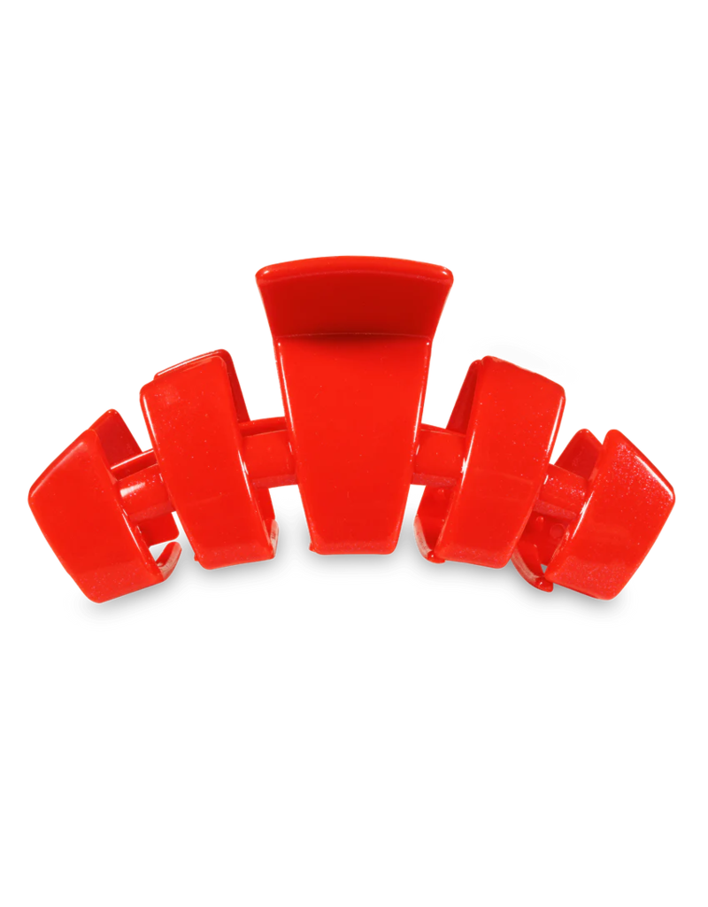 TELETIES Large Classic Claw Hair Clip in Rudolph Red
