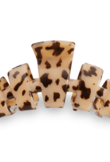 TELETIES Large Classic Claw Hair Clip in Blonde Tortoise