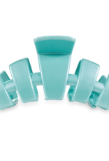 TELETIES Medium Classic Claw Hair Clip in Totally Turquoise