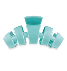 TELETIES Medium Classic Claw Hair Clip in Totally Turquoise
