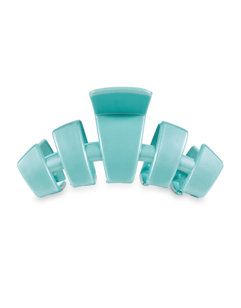 TELETIES Medium Classic Claw Hair Clip in Totally Turquoise