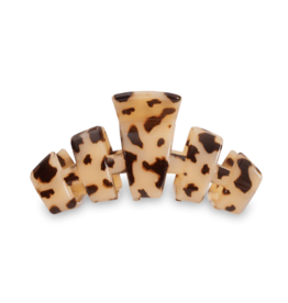 TELETIES Medium Classic Claw Hair Clip in Blonde Tortoise
