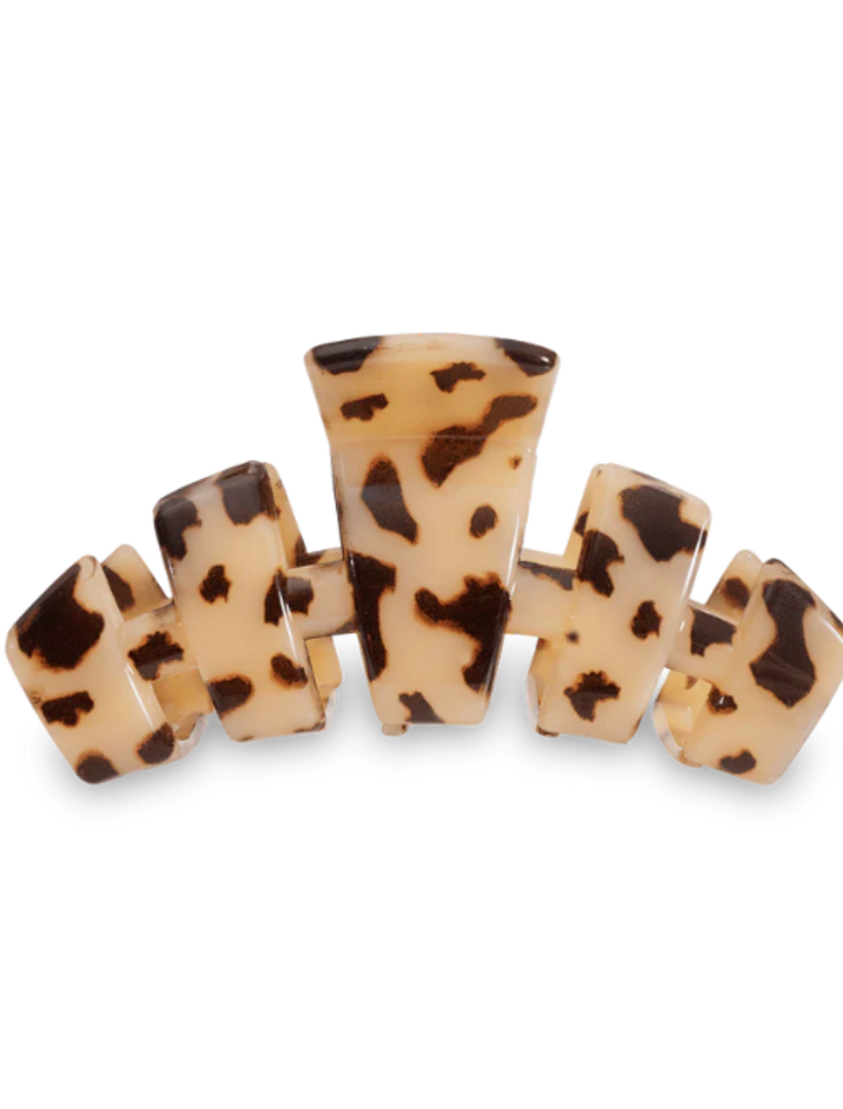 TELETIES Medium Classic Claw Hair Clip in Blonde Tortoise