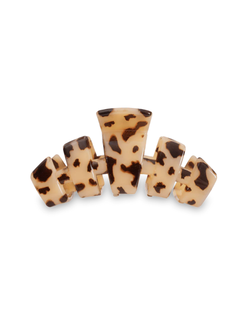 TELETIES Medium Classic Claw Hair Clip in Blonde Tortoise
