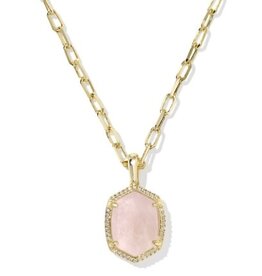 KENDRA SCOTT DESIGN Daphne Gold Pave Frame Short Pendant Necklace