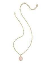KENDRA SCOTT DESIGN Daphne Gold Pave Frame Short Pendant Necklace