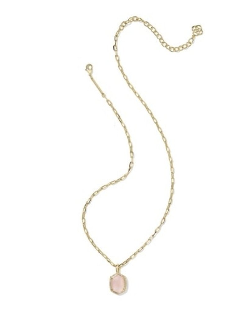 KENDRA SCOTT DESIGN Daphne Gold Pave Frame Short Pendant Necklace