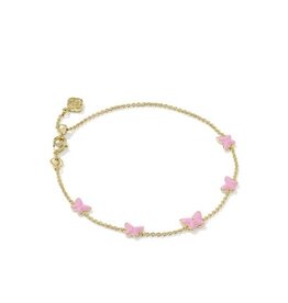 KENDRA SCOTT DESIGN Lillia Butterfly Gold Enamel Delicate Chain Bracelet