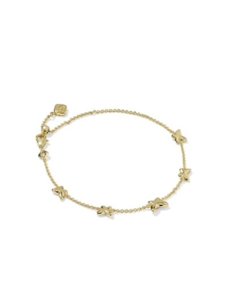 KENDRA SCOTT DESIGN Lillia Butterfly Gold Enamel Delicate Chain Bracelet