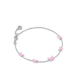 KENDRA SCOTT DESIGN Lillia Butterfly Silver Enamel Delicate Chain Bracelet