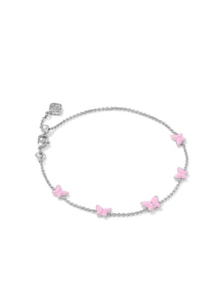 KENDRA SCOTT DESIGN Lillia Butterfly Silver Enamel Delicate Chain Bracelet
