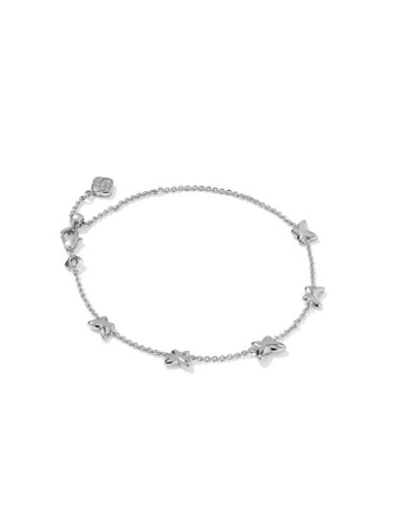 KENDRA SCOTT DESIGN Lillia Butterfly Silver Enamel Delicate Chain Bracelet