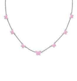 KENDRA SCOTT DESIGN Lillia Butterfly Silver Enamel Strand Necklace