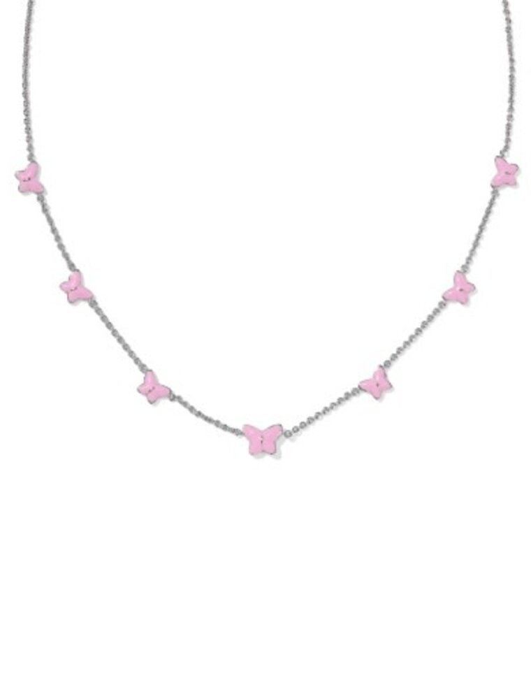 KENDRA SCOTT DESIGN Lillia Butterfly Silver Enamel Strand Necklace