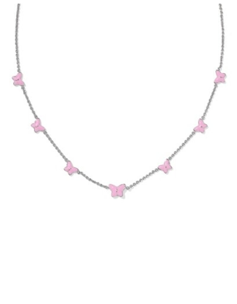 KENDRA SCOTT DESIGN Lillia Butterfly Silver Enamel Strand Necklace