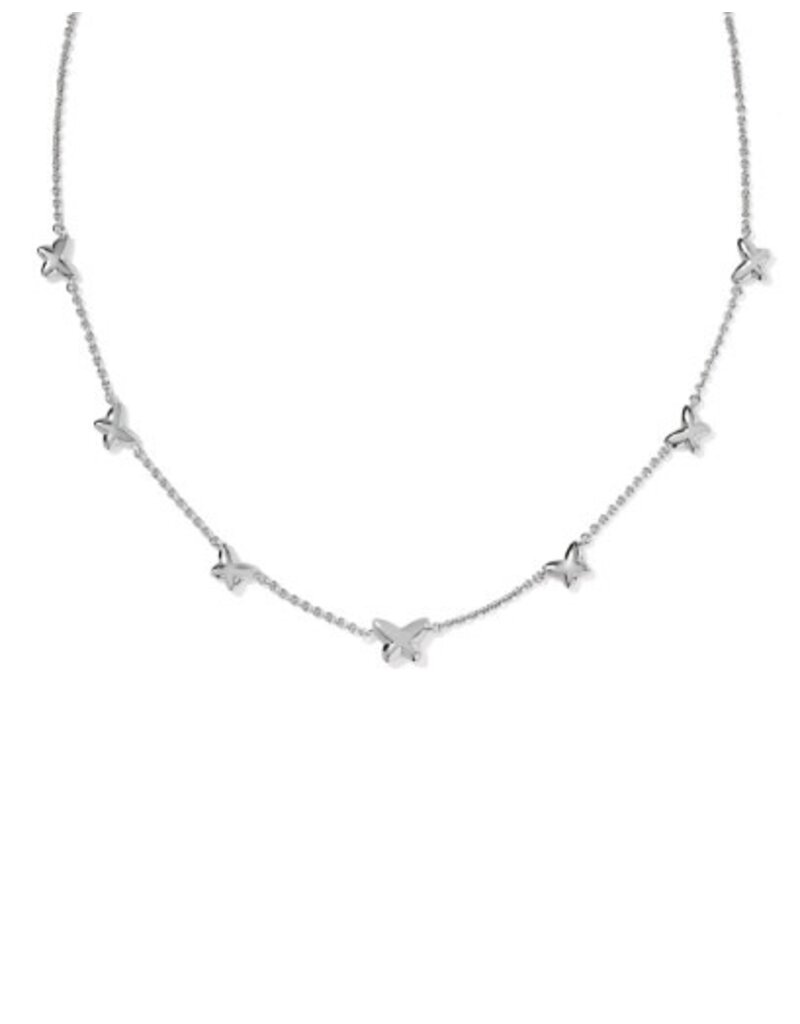 KENDRA SCOTT DESIGN Lillia Butterfly Silver Enamel Strand Necklace