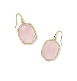 KENDRA SCOTT DESIGN Daphne Gold Pave Frame Drop Earrings