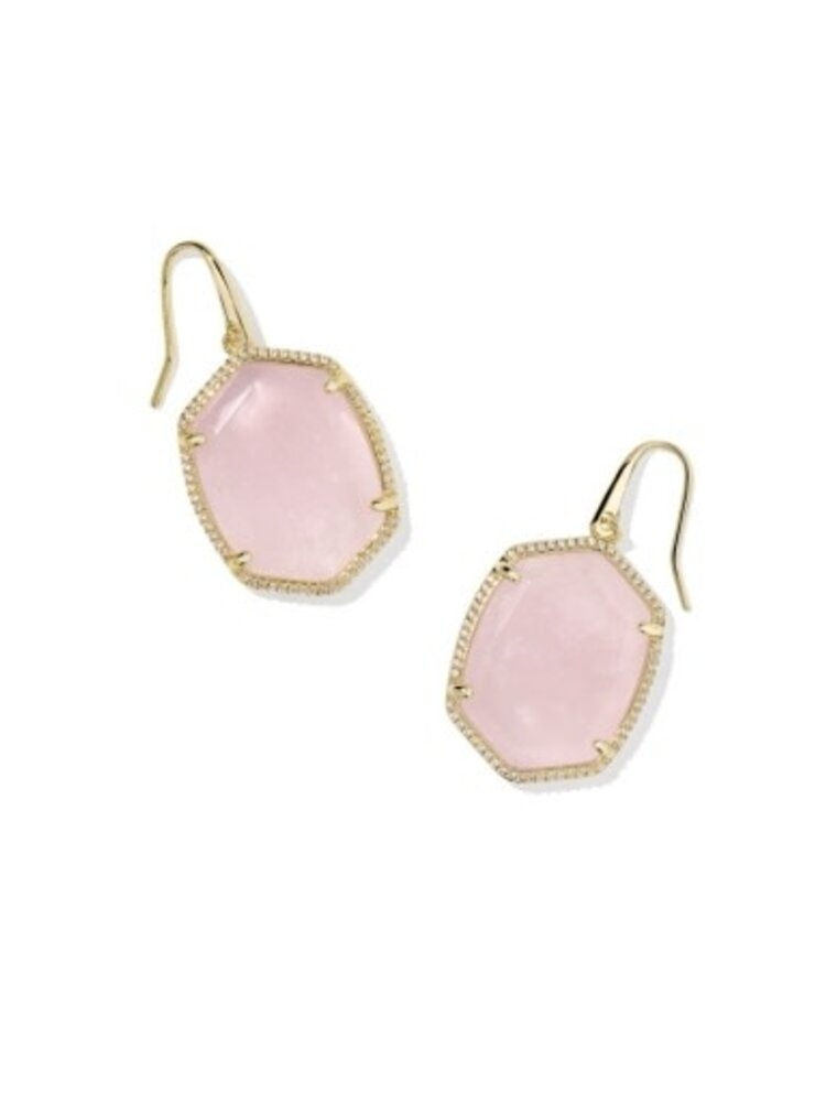 KENDRA SCOTT DESIGN Daphne Gold Pave Frame Drop Earrings