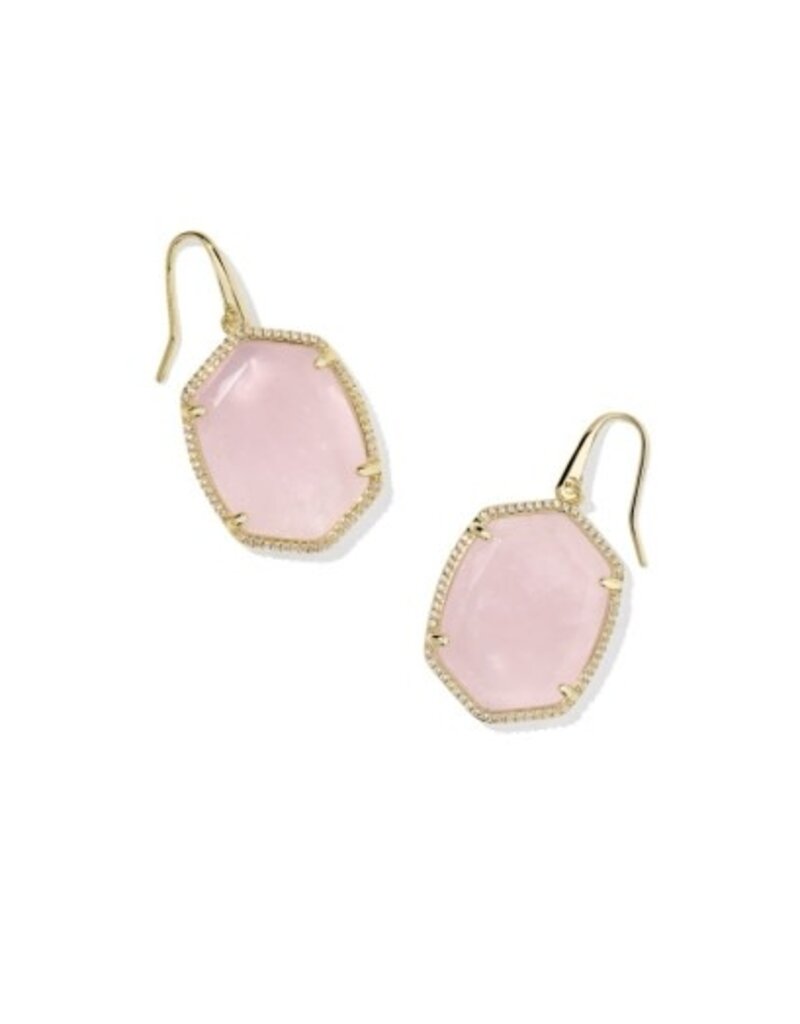 KENDRA SCOTT DESIGN Daphne Gold Pave Frame Drop Earrings