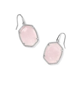 KENDRA SCOTT DESIGN Daphne Silver Pave Frame Drop Earrings