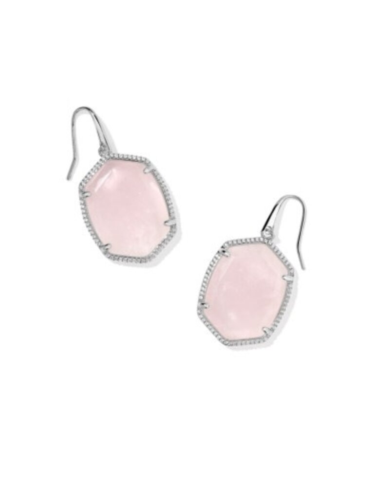 KENDRA SCOTT DESIGN Daphne Silver Pave Frame Drop Earrings