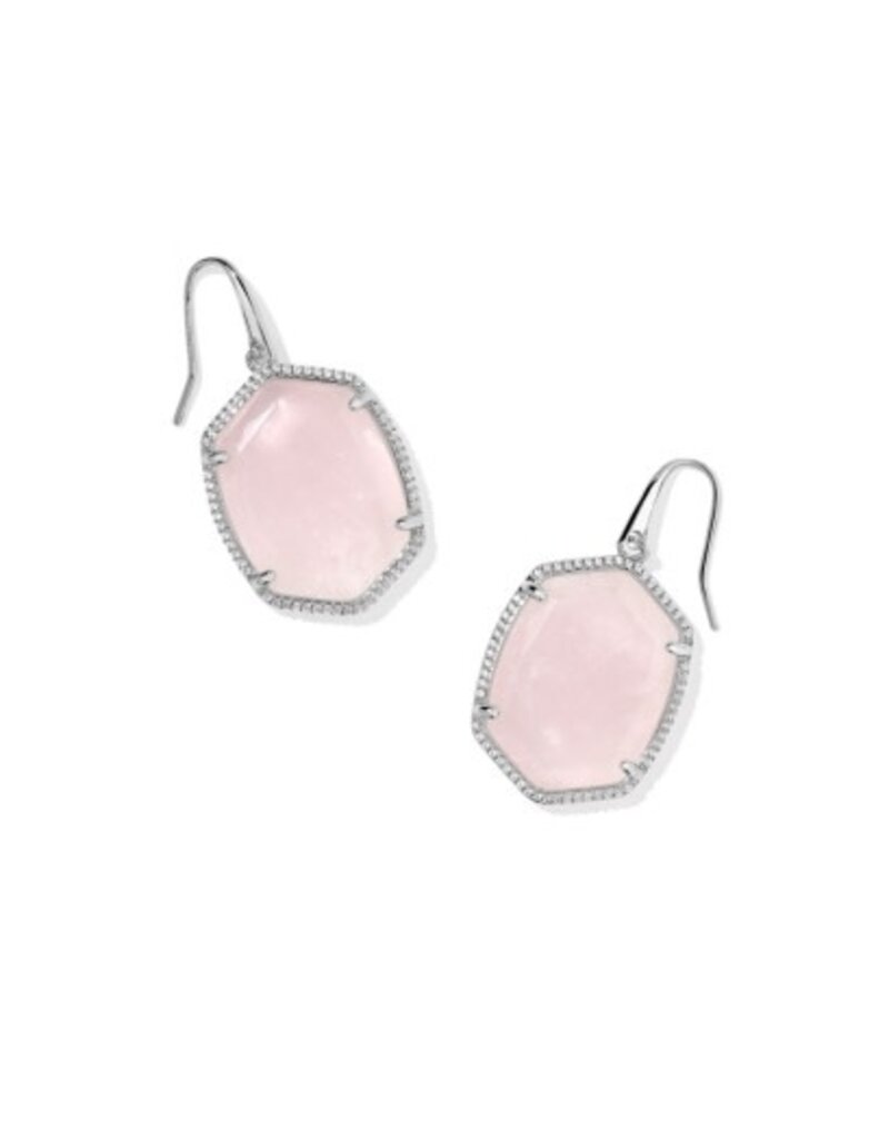 KENDRA SCOTT DESIGN Daphne Silver Pave Frame Drop Earrings