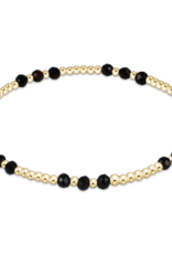 ENEWTON DESIGN Joy Pattern 3mm Bead Bracelet in Faceted Onyx/Gold