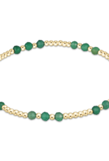 ENEWTON DESIGN Joy Pattern 3mm Bead Bracelet in Green Onyx/Gold