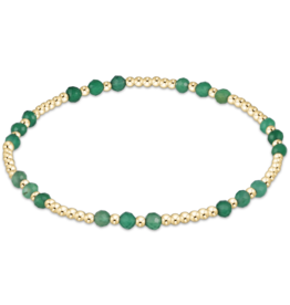 ENEWTON DESIGN Joy Pattern 3mm Bead Bracelet in Green Onyx/Gold