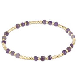 ENEWTON DESIGN Joy Pattern 3mm Bead Bracelet in Amethyst/Gold