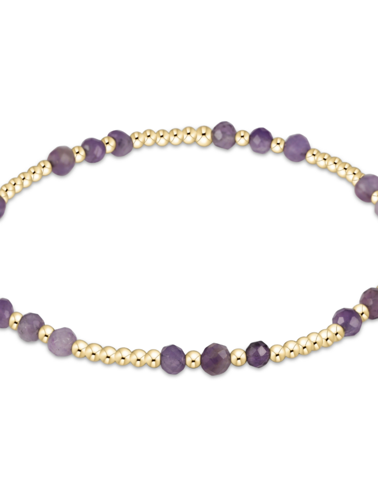 ENEWTON DESIGN Joy Pattern 3mm Bead Bracelet in Amethyst/Gold