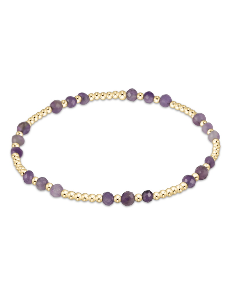 ENEWTON DESIGN Joy Pattern 3mm Bead Bracelet in Amethyst/Gold