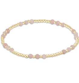 ENEWTON DESIGN Joy Pattern 3mm Bead Bracelet in Pink Opal/Gold
