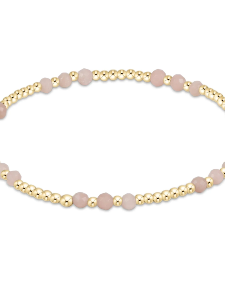 ENEWTON DESIGN Joy Pattern 3mm Bead Bracelet in Pink Opal/Gold