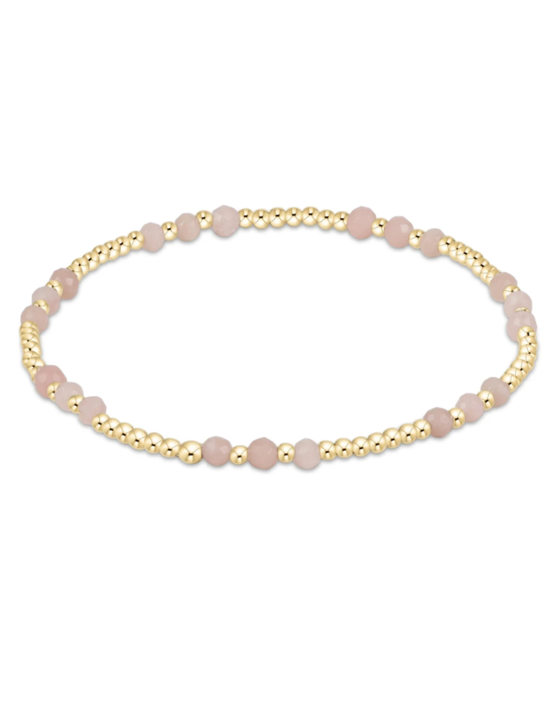 ENEWTON DESIGN Joy Pattern 3mm Bead Bracelet in Pink Opal/Gold