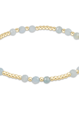 ENEWTON DESIGN Joy Pattern 3mm Bead Bracelet in Aquamarine/Gold