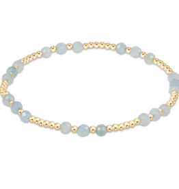 ENEWTON DESIGN Joy Pattern 3mm Bead Bracelet in Aquamarine/Gold