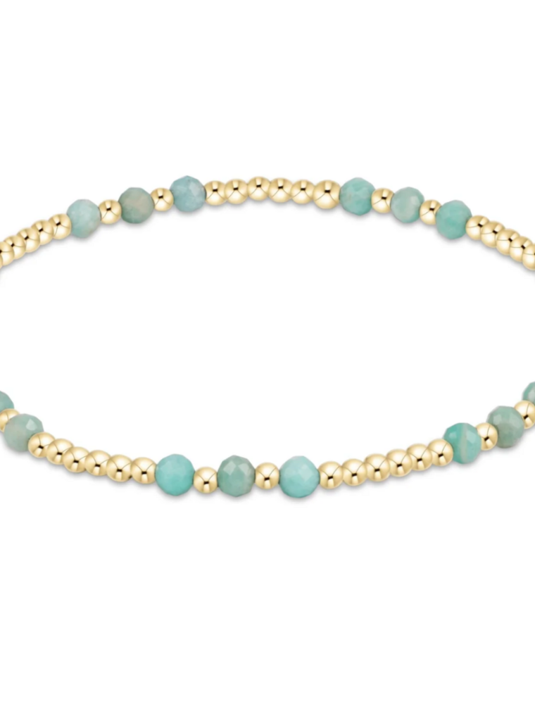 ENEWTON DESIGN Joy Pattern 3mm Bead Bracelet in Amazonite/Gold