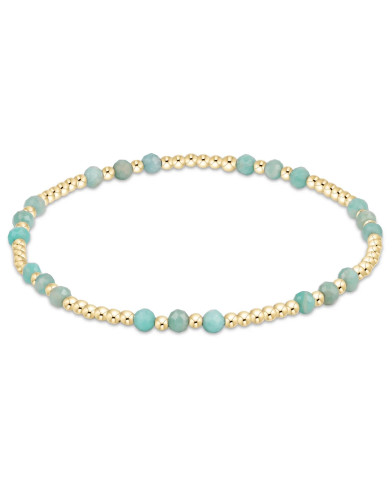 ENEWTON DESIGN Joy Pattern 3mm Bead Bracelet in Amazonite/Gold