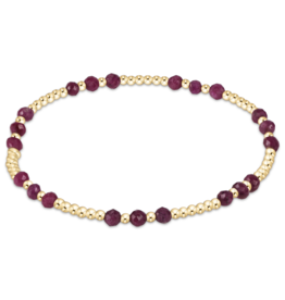 ENEWTON DESIGN Joy Pattern 3mm Bead Bracelet in Ruby/Gold
