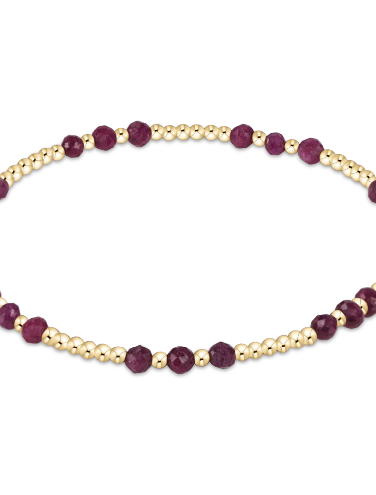 ENEWTON DESIGN Joy Pattern 3mm Bead Bracelet in Ruby/Gold