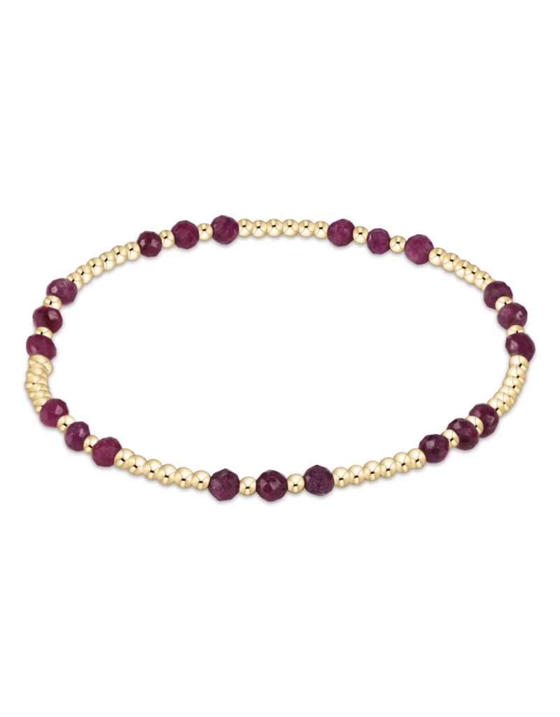 ENEWTON DESIGN Joy Pattern 3mm Bead Bracelet in Ruby/Gold