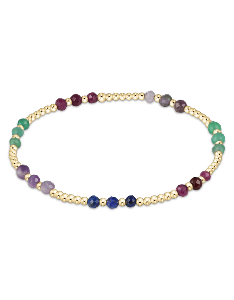 ENEWTON DESIGN Joy Pattern 3mm Bead Bracelet in Hot Mess FW25/Gold