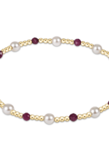 ENEWTON DESIGN Pearl Sincerity Pattern 4mm Bead Bracelet in Ruby/Gold
