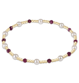 ENEWTON DESIGN Pearl Sincerity Pattern 4mm Bead Bracelet in Ruby/Gold