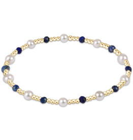ENEWTON DESIGN Pearl Sincerity Pattern 4mm Bead Bracelet in Lapis/Gold